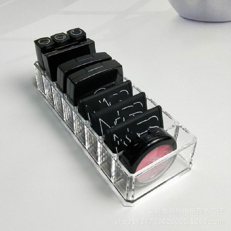 2 pezzi di scatola per rossetto acrilico, scatola per polvere, ombretto trasparente, scatola per trucco