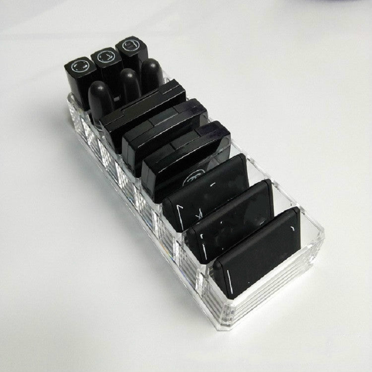 2 pezzi di scatola per rossetto acrilico, scatola per polvere, ombretto trasparente, scatola per trucco