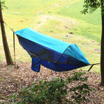 Paracadute Parasole Anti-Zanzara Con Zanzariera Amaca Esterna Singola Doppia Altalena Tenda Aerea Da Terra, 250x120cm (Ink Green / Grass Green), 250x120cm (Blue / Light Blue), 250x120cm (Black / Orange), 250x120cm (Army Green)                          ...