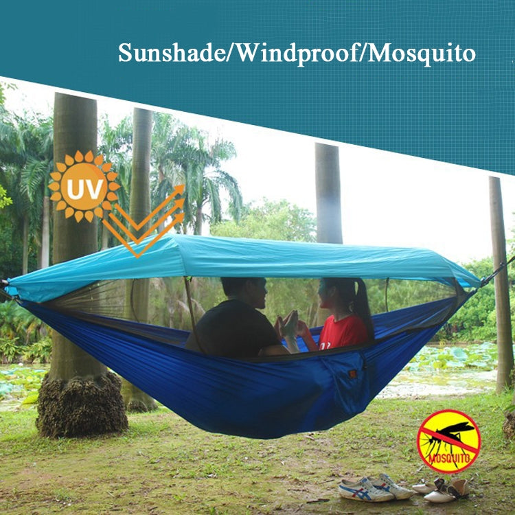 Paracadute Parasole Anti-Zanzara Con Zanzariera Amaca Esterna Singola Doppia Altalena Tenda Aerea Da Terra, 250x120cm (Ink Green / Grass Green), 250x120cm (Blue / Light Blue), 250x120cm (Black / Orange), 250x120cm (Army Green)                          ...