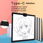 Tavola luminosa LED A3 con clip magnetica e alimentazione Type-C