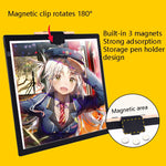 Tavola luminosa LED A3 con clip magnetica e alimentazione Type-C