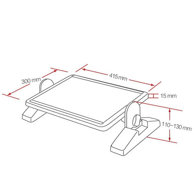 Poggiapiedi ergonomico da ufficio regolabile in altezza