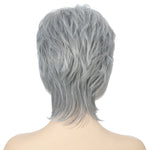 Parrucche femminili per capelli corti Set di fibre soffici, Silver White