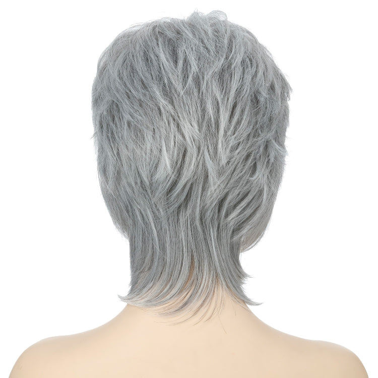 Parrucche femminili per capelli corti Set di fibre soffici, Silver White