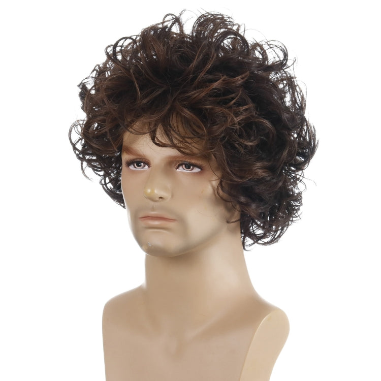 Set di parrucche ricci corte e soffici da uomo