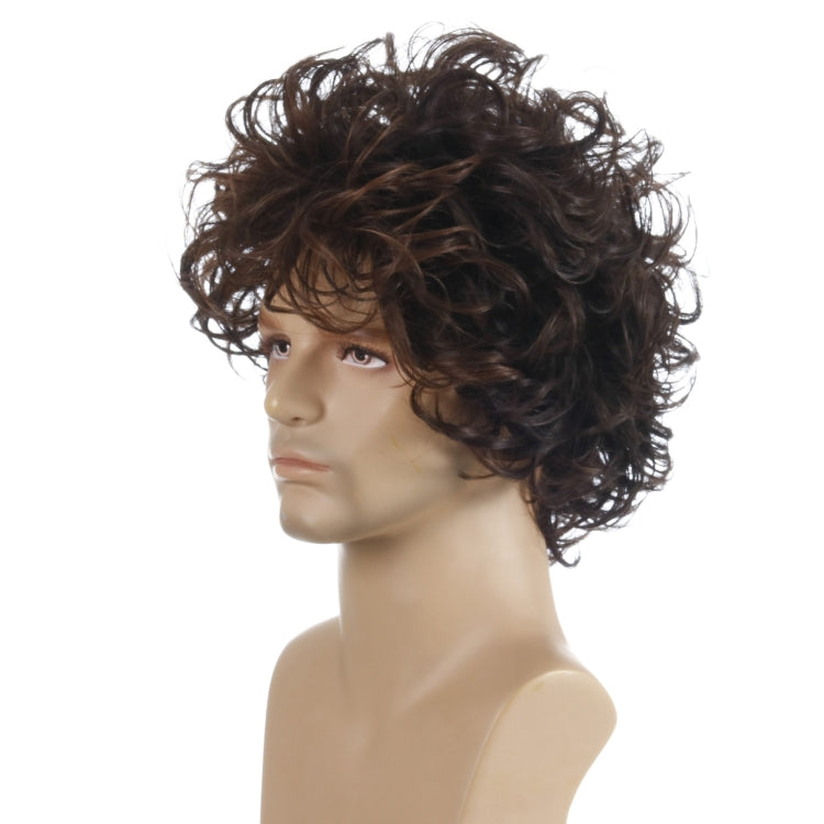 Set di parrucche ricci corte e soffici da uomo