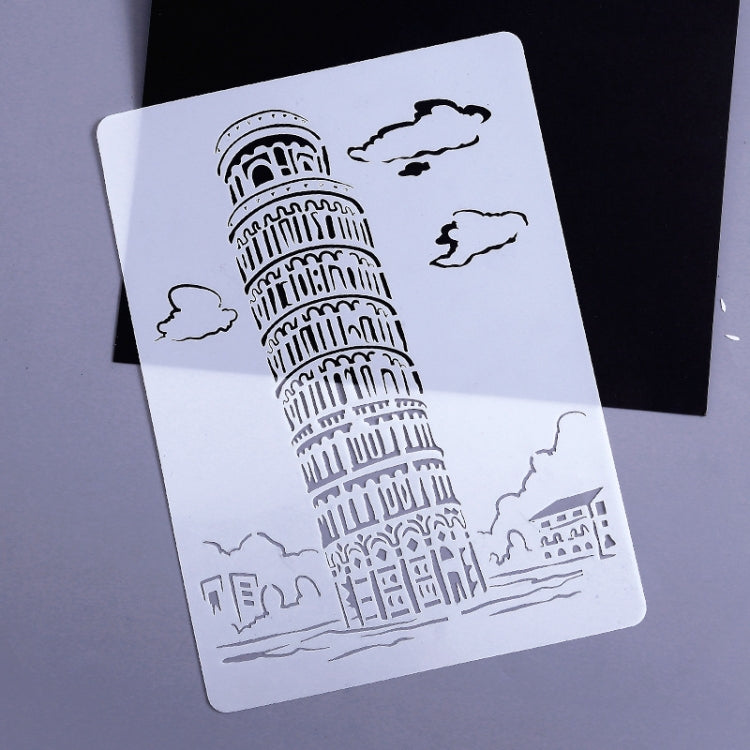 Modello di pittura serie di costruzioni Modello di etichetta A4 per città a tema, Tower System (5pcs / Set), Sailing Line(5pcs / Set), 1 Paris Tower, 2 London Bridge, 3 Pisa Tower, 4 Big Ben, 5 Taj Mahal, 6 White House, 7 Castle, 8 Five-storied Pagoda ...