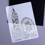 Modello di pittura serie di costruzioni Modello di etichetta A4 per città a tema, Tower System (5pcs / Set), Sailing Line(5pcs / Set), 1 Paris Tower, 2 London Bridge, 3 Pisa Tower, 4 Big Ben, 5 Taj Mahal, 6 White House, 7 Castle, 8 Five-storied Pagoda ...