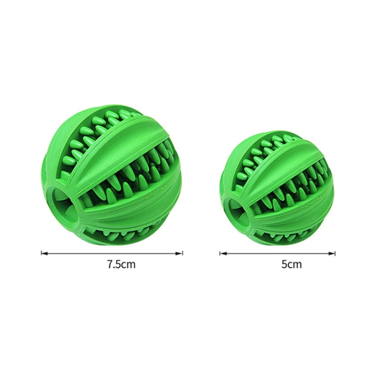 Giocattolo per animali domestici Giocattolo Cartoa Palla detergente per giocattoli in gomma con perdite di animali domestici, Small (Green), Large (Green)