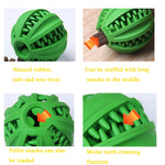 Giocattolo per animali domestici Giocattolo Cartoa Palla detergente per giocattoli in gomma con perdite di animali domestici, Small (Green), Large (Green)