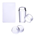 Timbro per stampa unghie 3,6 cm con coperchio trasparente