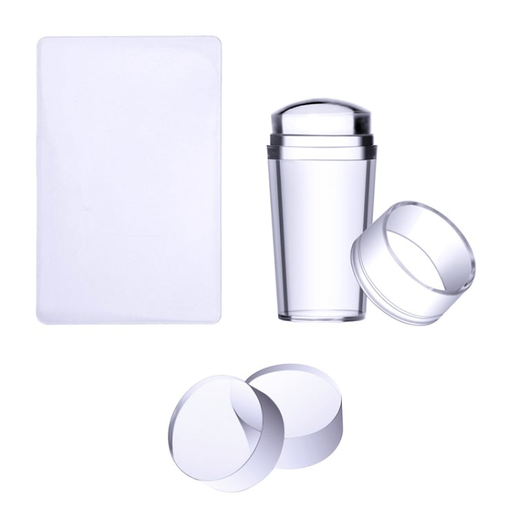 Timbro per stampa unghie 3,6 cm con coperchio trasparente