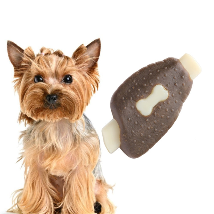Denti molari in pelle bovina in nylon resistente ai morsi per animali domestici che mangiano giochi per cani con ossa, Small (Steak), Large (Steak), Small  (Chicken Wings), Large (Chicken Wings), Small  (Chicken Leg), Large  (Chicken Leg), Small (Ring)...