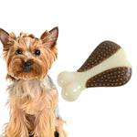 Denti molari in pelle bovina in nylon resistente ai morsi per animali domestici che mangiano giochi per cani con ossa, Small (Steak), Large (Steak), Small  (Chicken Wings), Large (Chicken Wings), Small  (Chicken Leg), Large  (Chicken Leg), Small (Ring)...