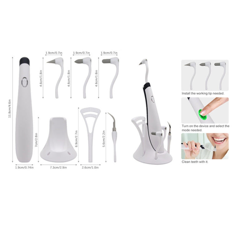 2319-S-51 Strumento per la pulizia dentale portatile per scaler sonico domestico, White, Blue Black