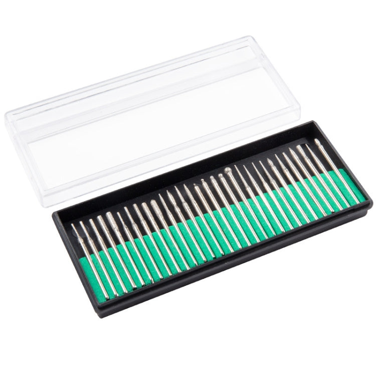 Set 3 pezzi 30 teste diamantate per smalto unghie