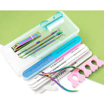 FABIYAN Set di strumenti per nail art in titanio colorato Cesoie per pelle morta Pinza per lima per unghie in acciaio, 13 In 1, 14 In 1, 4 In 1, 2 In 1