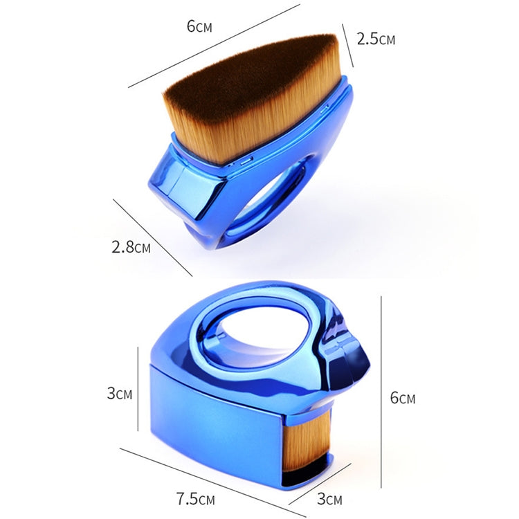 3 pezzi Pennello per fondotinta in ferro Pennello per cipria per fard per capelli morbidi Pennello per cipria in polvere sciolto per volume di riparazione, Black Brown Hair (OPP Bag Packaging), Plating Blue White Hair (OPP Bag Packaging)               ...