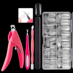Set di strumenti per manicure Set di taglio parola per unghie, Transparent French, Natural French, Transparent Semi-post, Natural Semi-post, Transparent Full Post, Natural Full Post, Transparent French Large Set, Transparent Semi-post Large Set        ...