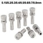 10 PCS 6mm Ugello di nebulizzazione per nebbia a innesto rapido per umidificazione e depolverazione di raffreddamento, 0.15mm, 0.2mm, 0.3mm, 0.4mm, 0.5mm, 0.6mm, 0.7mm, 0.8mm