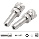 10 PCS 6mm Ugello di nebulizzazione per nebbia a innesto rapido per umidificazione e depolverazione di raffreddamento, 0.15mm, 0.2mm, 0.3mm, 0.4mm, 0.5mm, 0.6mm, 0.7mm, 0.8mm