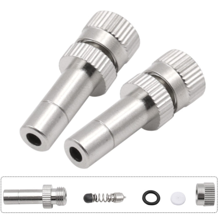 10 PCS 6mm Ugello di nebulizzazione per nebbia a innesto rapido per umidificazione e depolverazione di raffreddamento, 0.15mm, 0.2mm, 0.3mm, 0.4mm, 0.5mm, 0.6mm, 0.7mm, 0.8mm