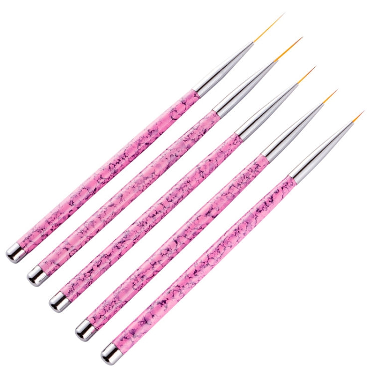 Set 2 pennelli nail art 5 in 1 nylon 7-20mm