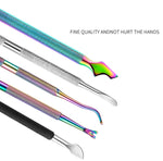 FABIYAN Set di strumenti per nail art con spinta in acciaio per taglio della pelle morta in acciaio inossidabile, Set 1, Set 2, Set 3, 3 Sets-Set 4, Set 5, Set 6, Set 7, Set 8, Set 9, Set 10, Set 11, Set 12, Set 13, Set 14, Set 15, Set 16