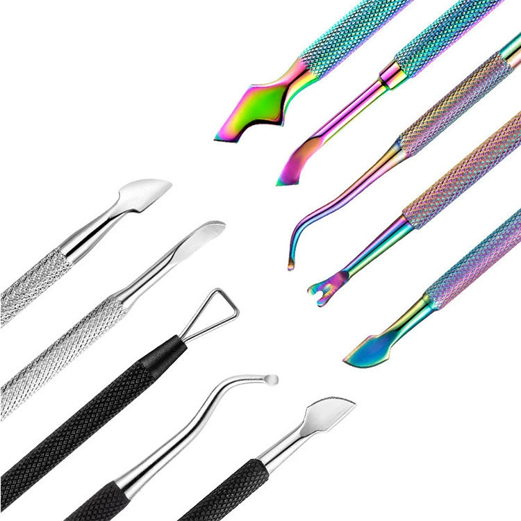 FABIYAN Set di strumenti per nail art con spinta in acciaio per taglio della pelle morta in acciaio inossidabile, Set 1, Set 2, Set 3, 3 Sets-Set 4, Set 5, Set 6, Set 7, Set 8, Set 9, Set 10, Set 11, Set 12, Set 13, Set 14, Set 15, Set 16