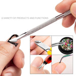 FABIYAN Set di strumenti per nail art con spinta in acciaio per taglio della pelle morta in acciaio inossidabile, Set 1, Set 2, Set 3, 3 Sets-Set 4, Set 5, Set 6, Set 7, Set 8, Set 9, Set 10, Set 11, Set 12, Set 13, Set 14, Set 15, Set 16