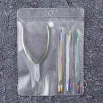 FABIYAN Set di strumenti per nail art con spinta in acciaio per taglio della pelle morta in acciaio inossidabile, Set 1, Set 2, Set 3, 3 Sets-Set 4, Set 5, Set 6, Set 7, Set 8, Set 9, Set 10, Set 11, Set 12, Set 13, Set 14, Set 15, Set 16