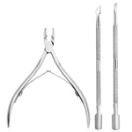 FABIYAN Set di strumenti per nail art con spinta in acciaio per taglio della pelle morta in acciaio inossidabile, Set 1, Set 2, Set 3, 3 Sets-Set 4, Set 5, Set 6, Set 7, Set 8, Set 9, Set 10, Set 11, Set 12, Set 13, Set 14, Set 15, Set 16