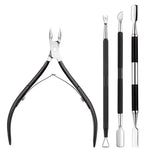 FABIYAN Set di strumenti per nail art con spinta in acciaio per taglio della pelle morta in acciaio inossidabile, Set 1, Set 2, Set 3, 3 Sets-Set 4, Set 5, Set 6, Set 7, Set 8, Set 9, Set 10, Set 11, Set 12, Set 13, Set 14, Set 15, Set 16