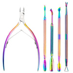 FABIYAN Set di strumenti per nail art con spinta in acciaio per taglio della pelle morta in acciaio inossidabile, Set 1, Set 2, Set 3, 3 Sets-Set 4, Set 5, Set 6, Set 7, Set 8, Set 9, Set 10, Set 11, Set 12, Set 13, Set 14, Set 15, Set 16