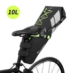 Borsa per bicicletta West Biking Borsa posteriore riflettente completamente impermeabile Borsa per sedile posteriore con capacità per lunghe distanze, 10L, 17L