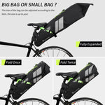 Borsa per bicicletta West Biking Borsa posteriore riflettente completamente impermeabile Borsa per sedile posteriore con capacità per lunghe distanze, 10L, 17L