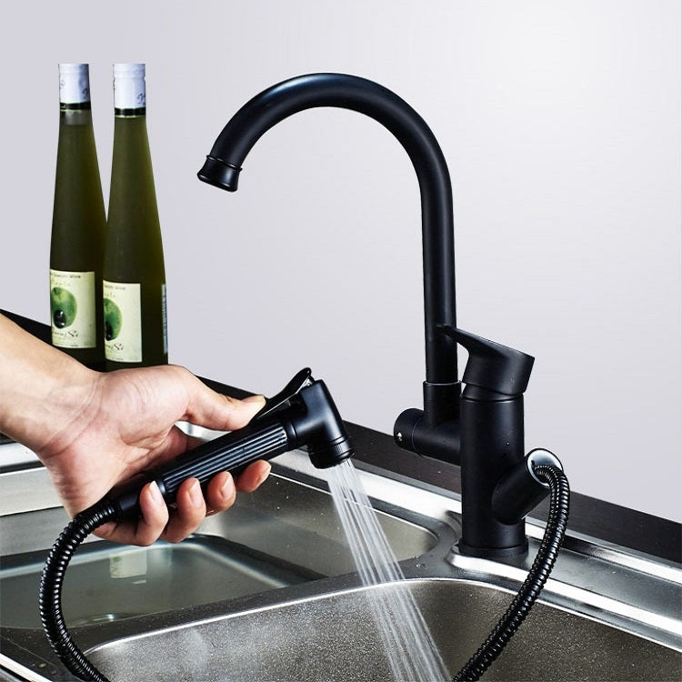 Rubinetto per acqua calda e fredda con doppio rubinetto estraibile da cucina, Wheel Bending Pull, Round Spray Pull, Cube Spray Pull, Round Universal Distortion, Cube Universal Distortion