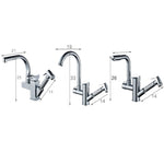 Rubinetto per acqua calda e fredda con doppio rubinetto estraibile da cucina, Wheel Bending Pull, Round Spray Pull, Cube Spray Pull, Round Universal Distortion, Cube Universal Distortion