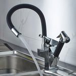 Rubinetto per acqua calda e fredda con doppio rubinetto estraibile da cucina, Wheel Bending Pull, Round Spray Pull, Cube Spray Pull, Round Universal Distortion, Cube Universal Distortion