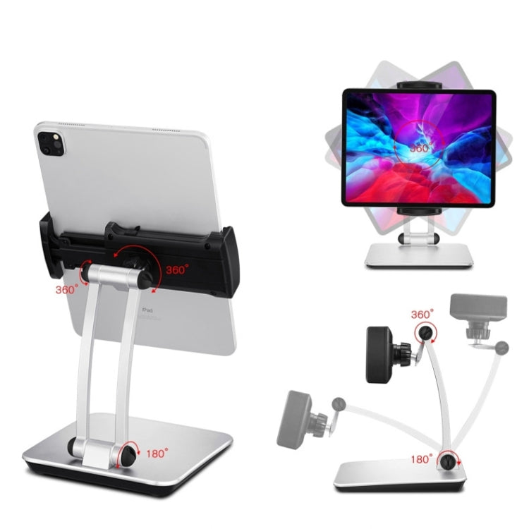 Staffa pieghevole in alluminio per tablet e smartphone
