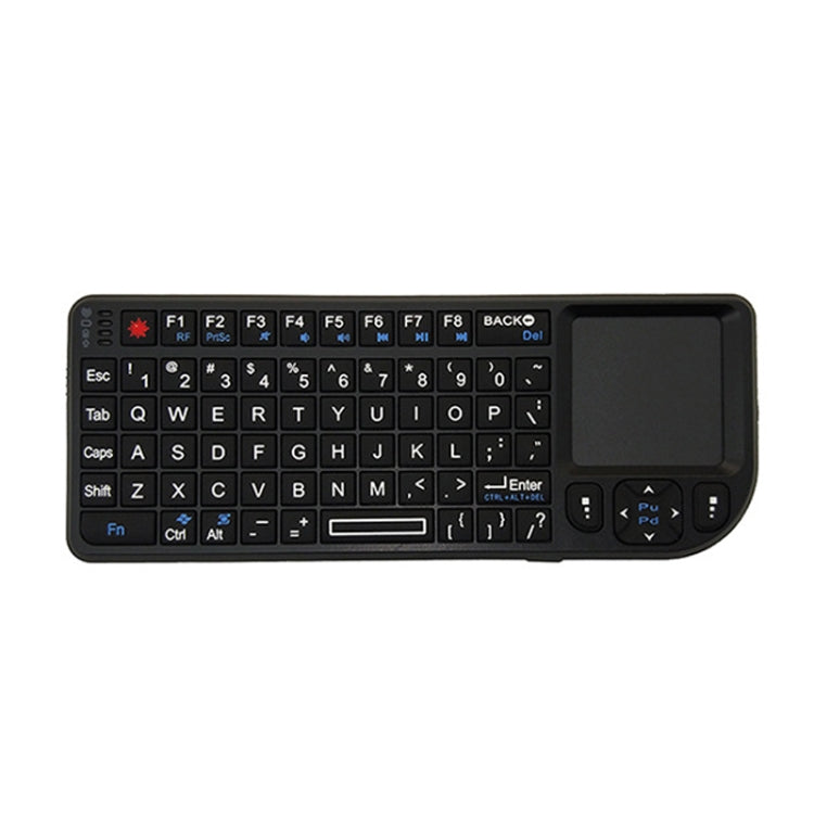 Mini mouse e tastiera wireless A8 con tastiera touchpad laser, English White Backlight, English Colorful Backlight