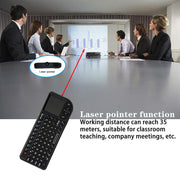Mini mouse e tastiera wireless A8 con tastiera touchpad laser, English White Backlight, English Colorful Backlight