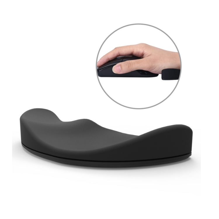 Supporto per polso in silicone Mouse Pad Mobile Palm Rest Office Hand Rest, Black Right Hand