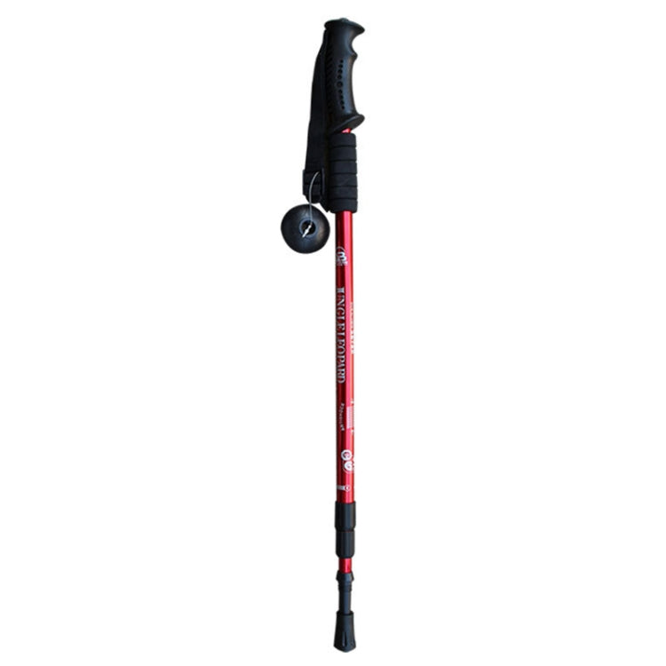 JUNGLELEOPARD Bastone da trekking in alluminio con manico dritto a 3 sezioni Stampelle da passeggio multifunzionali, Red#66-135cm, Blue#66-135cm, Black#66-135cm, Silver White#66-135cm