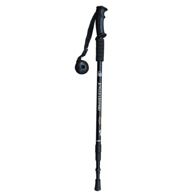 JUNGLELEOPARD Bastone da trekking in alluminio con manico dritto a 3 sezioni Stampelle da passeggio multifunzionali, Red#66-135cm, Blue#66-135cm, Black#66-135cm, Silver White#66-135cm