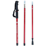 JUNGLELEOPARD Bastone da trekking in alluminio con manico dritto a 3 sezioni Stampelle da passeggio multifunzionali, Red#66-135cm, Blue#66-135cm, Black#66-135cm, Silver White#66-135cm