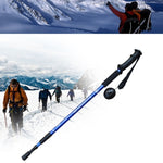 JUNGLELEOPARD Bastone da trekking in alluminio con manico dritto a 3 sezioni Stampelle da passeggio multifunzionali, Red#66-135cm, Blue#66-135cm, Black#66-135cm, Silver White#66-135cm