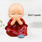 In auto Simpatici quattro monaci ornamenti Decorazioni per interni auto Specifica:, Not Swing, Crystal Base Not Swing