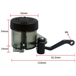 Raccordi modificati per motociclette Olio freno anteriore Coppa olio liquido Pompa diretta Vaso olio universale di grande capacità, (Black), (Transparent)